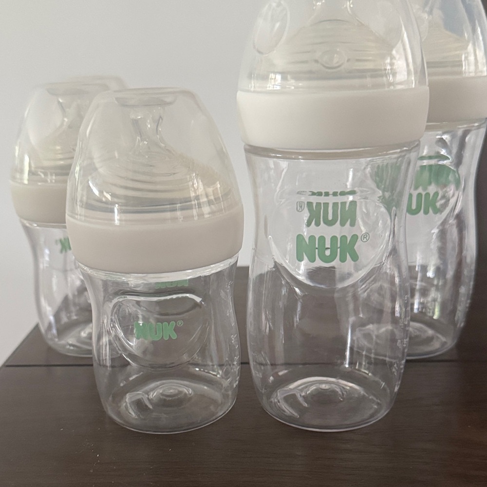 Clear White Baby Bottles - Pack